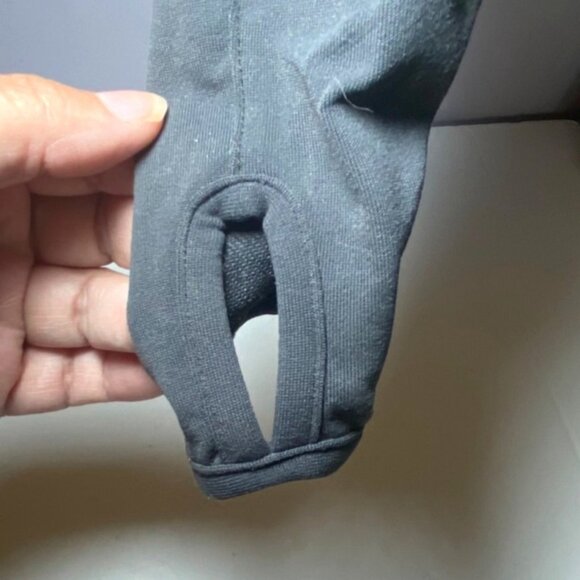 Mens REI Yellow & Gray Softshell Jacket With Quarter Zip & Thumb Holes - Picture 4 of 6